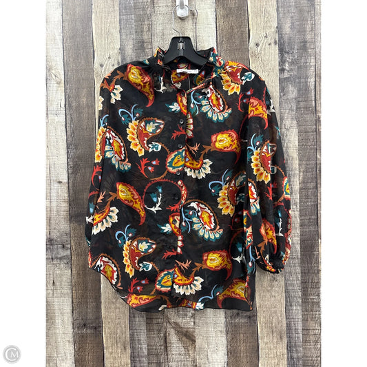 Top Long Sleeve By Chicos In Multi-colored, Size: S