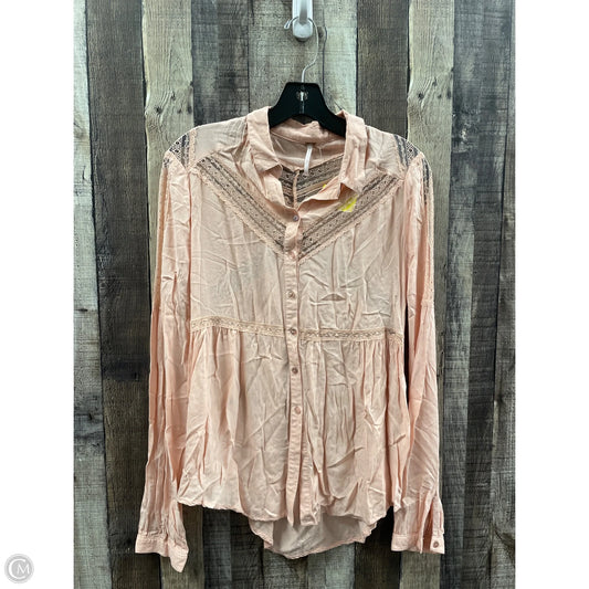 Top Long Sleeve By Free People In Pink, Size: Xs