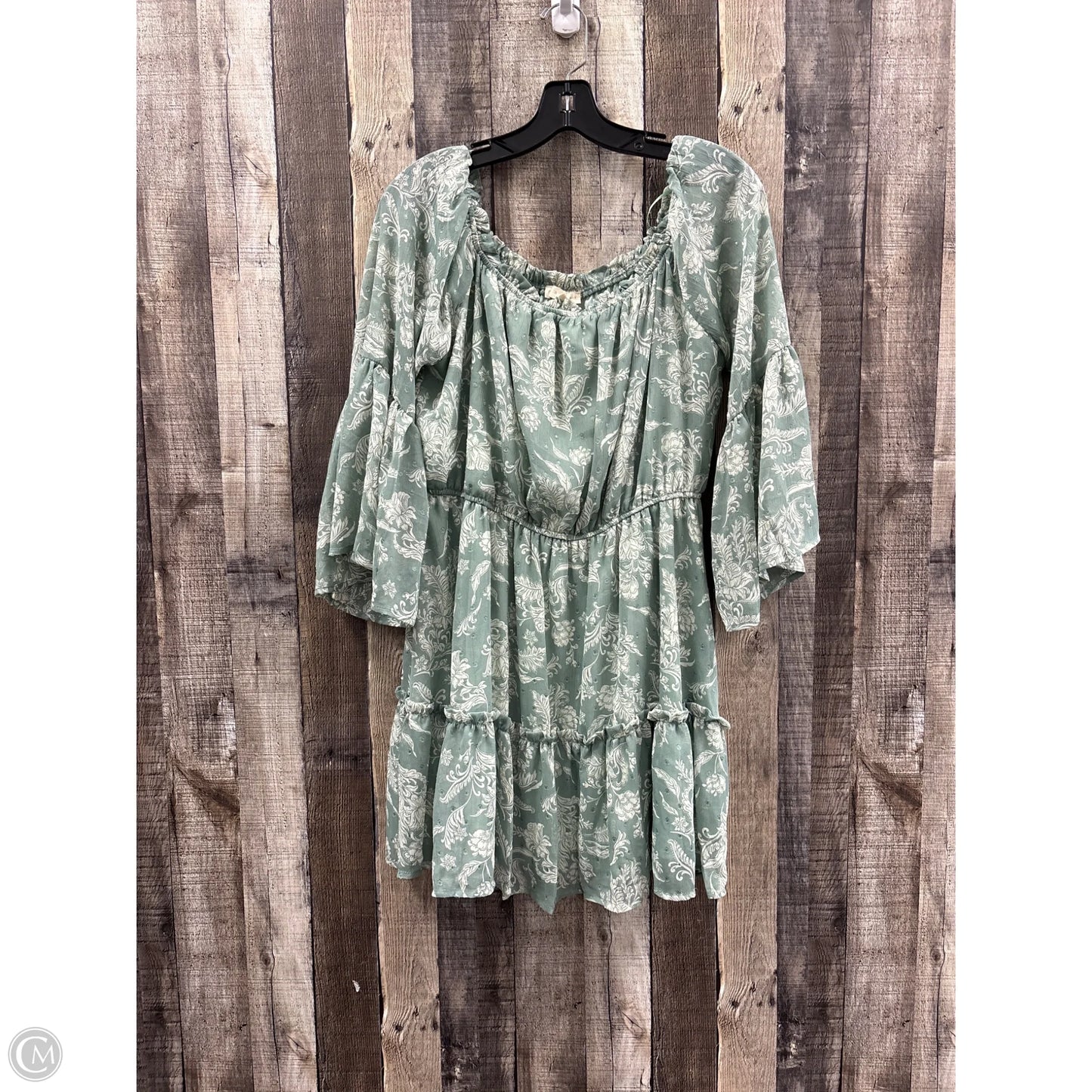 Dress Casual Midi By Promesa In Green, Size: L