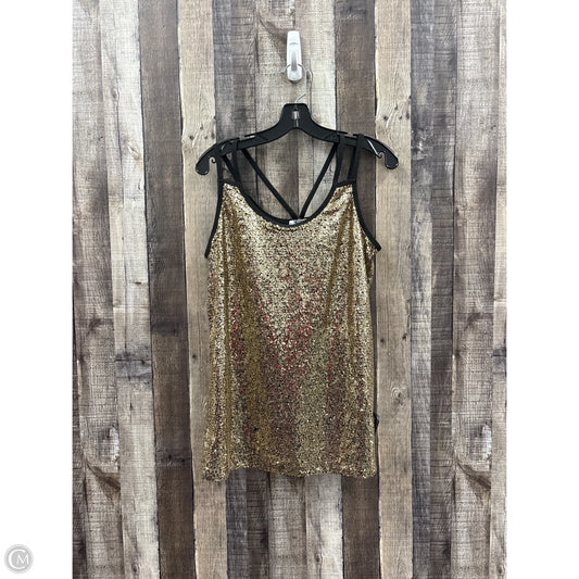 Top Sleeveless By Zeagoo In Gold, Size: L