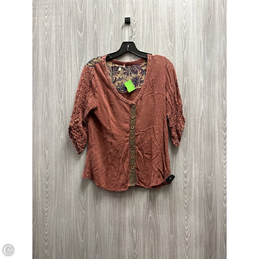 Top 3/4 Sleeve By Gimmicks In Multi-colored, Size: S