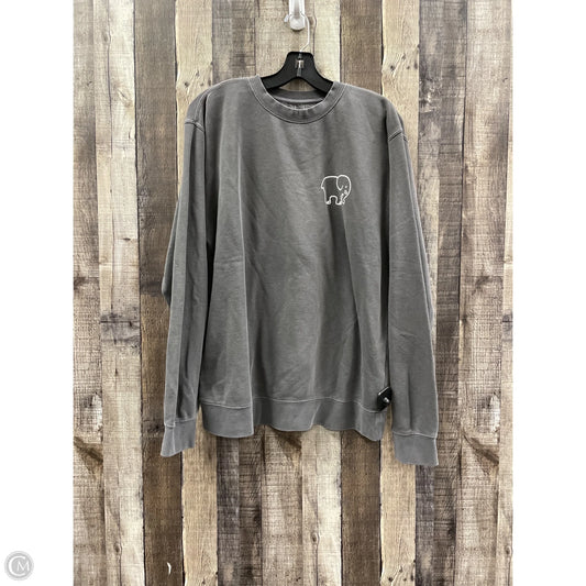Sweatshirt Crewneck By Ivory Ella In Grey, Size: M