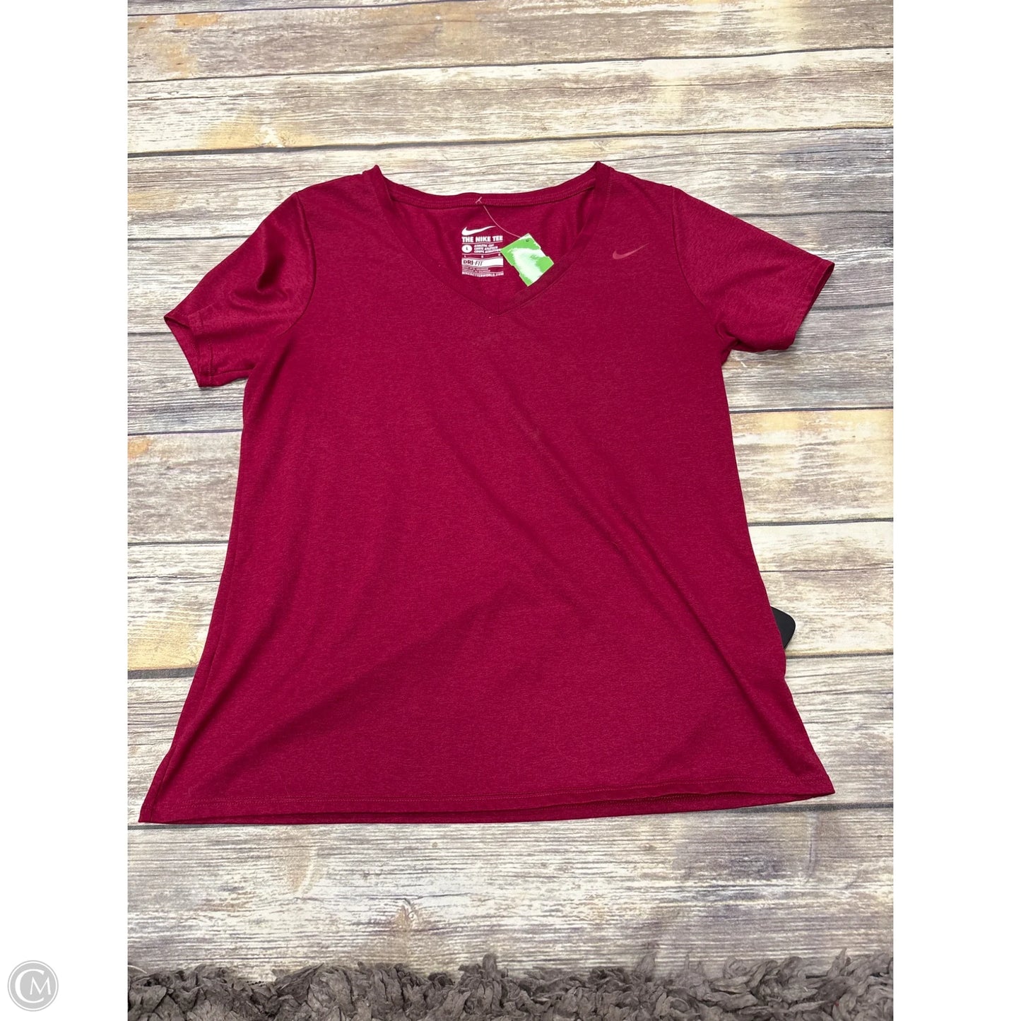 Athletic Top Short Sleeve By Nikibiki In Red, Size: L