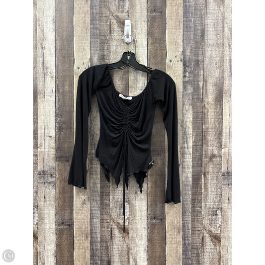 Top Long Sleeve By Urban Outfitters In Black, Size: S