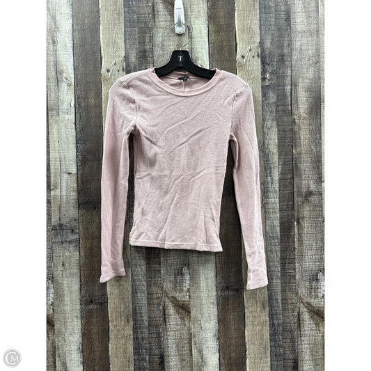 Top Long Sleeve By Express In Pink, Size: Xs