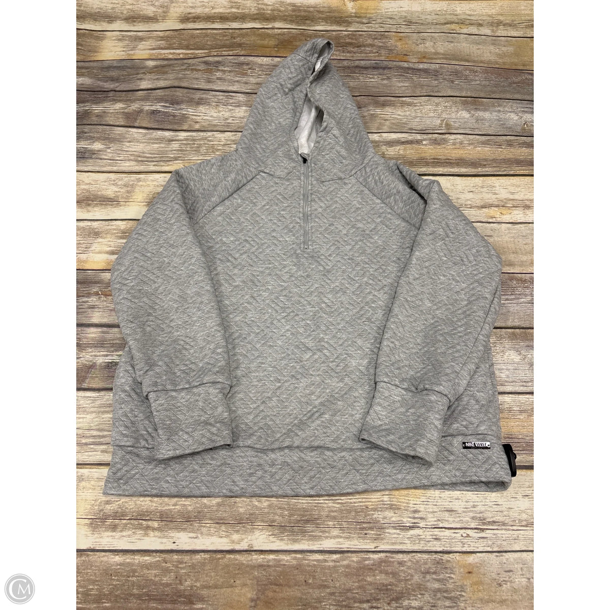 Athletic Jacket By Nine West In Grey, Size: Xl