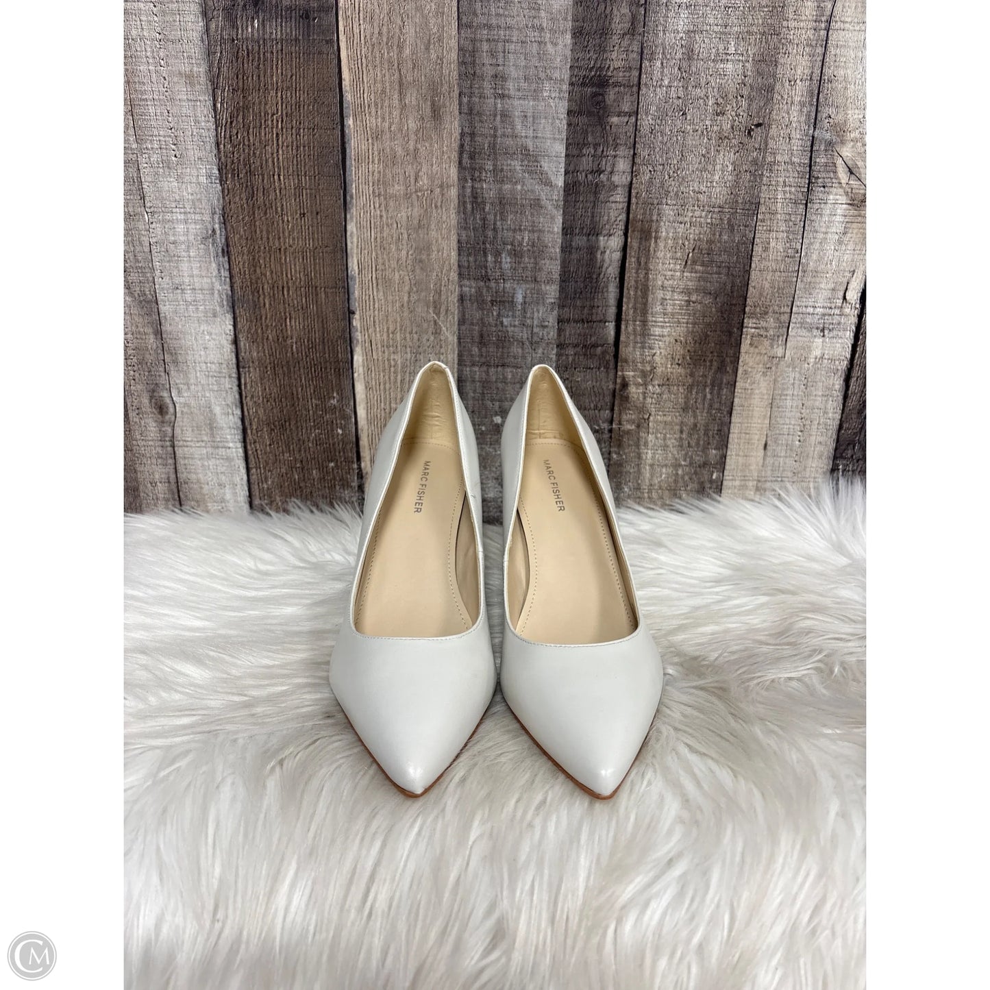Shoes Heels Block By Marc Fisher In White, Size: 9.5