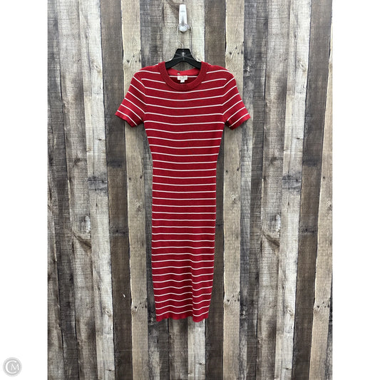 Dress Casual Maxi By J For Justify In Red & White, Size: Xl