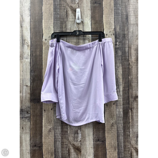 Top 3/4 Sleeve By Banana Republic In Purple, Size: M