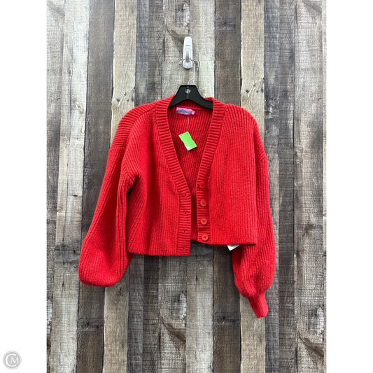 Sweater Cardigan By Edikted In Red, Size: S