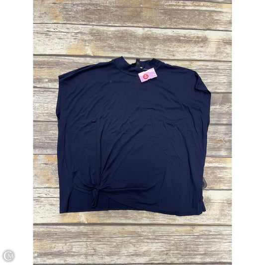 Top Short Sleeve By Eileen Fisher In Navy, Size: Xs