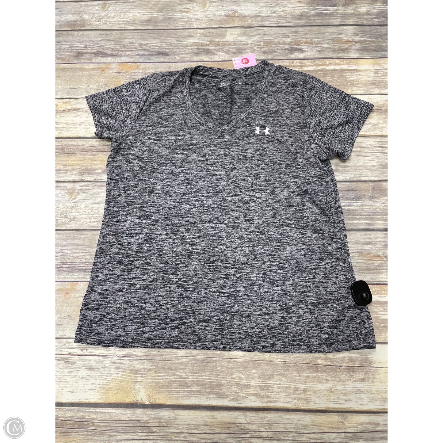 Athletic Top Short Sleeve By Under Armour In Grey, Size: Xl
