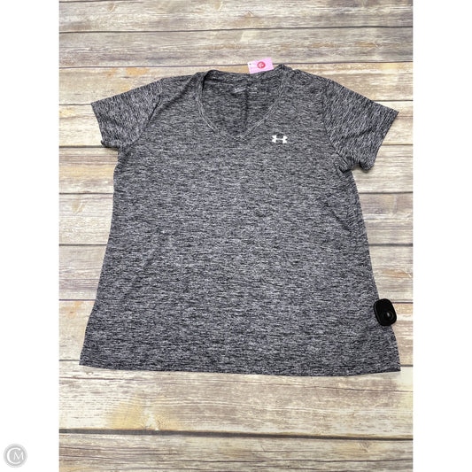 Athletic Top Short Sleeve By Under Armour In Grey, Size: Xl