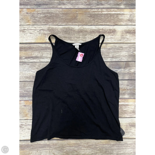 Top Sleeveless By H&m In Black, Size: L