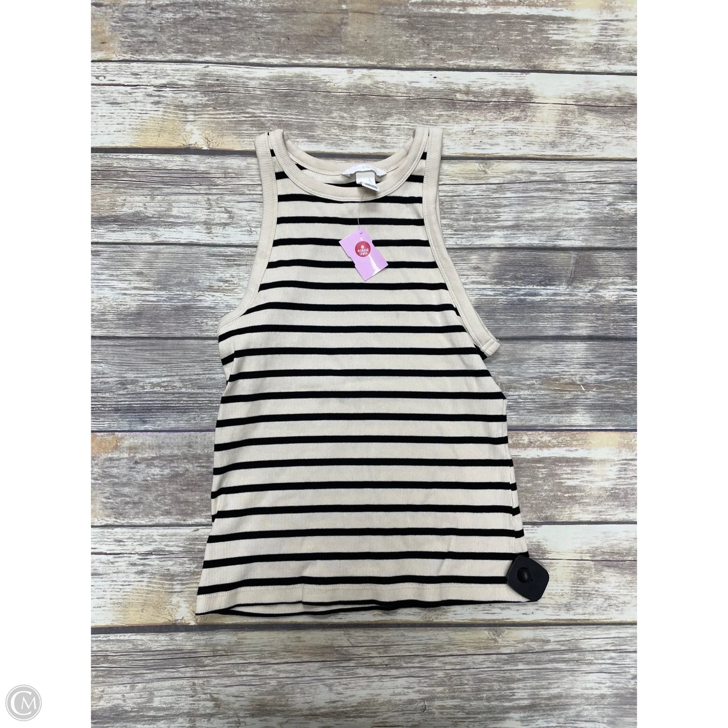 Top Sleeveless By H&m In Striped Pattern, Size: L
