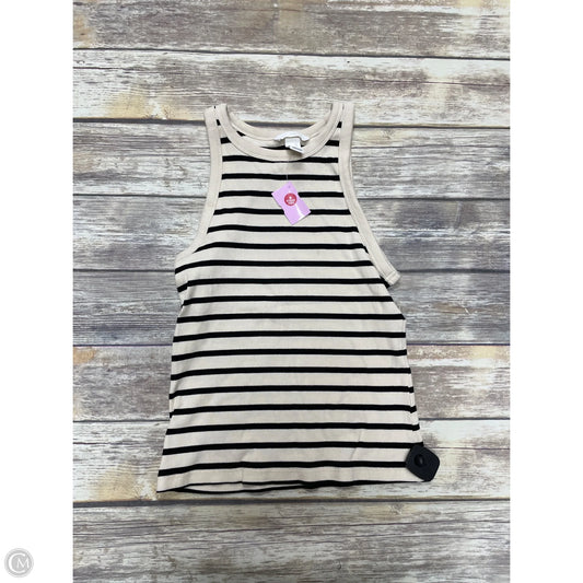 Top Sleeveless By H&m In Striped Pattern, Size: L