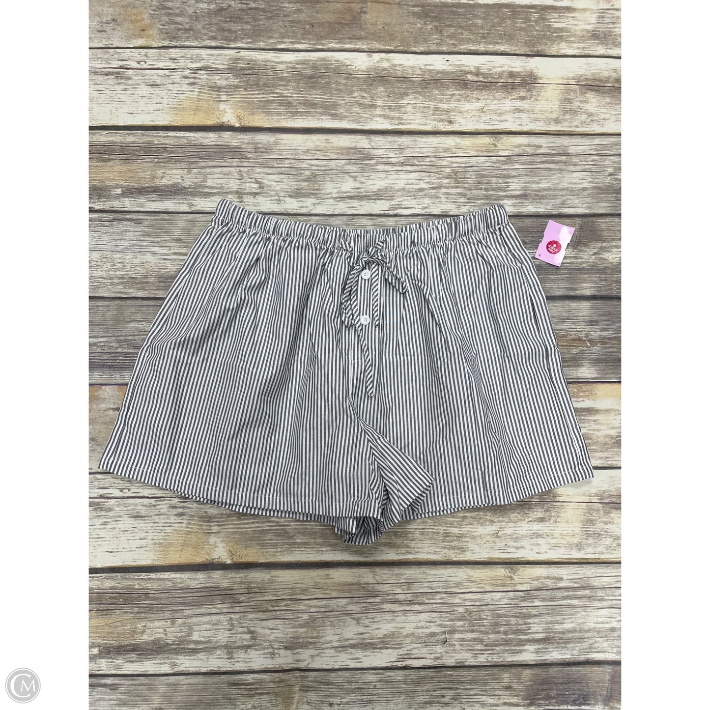 Shorts By Cupshe In Grey & White, Size: Xl
