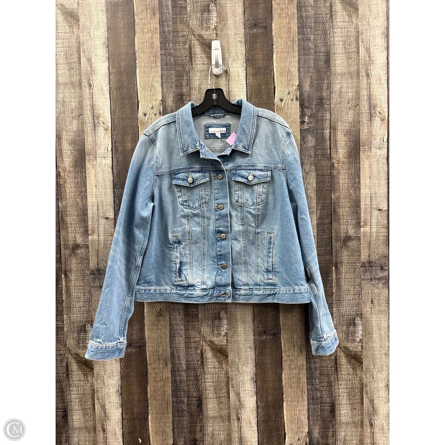 Jacket Denim By Loft In Blue Denim, Size: Xl