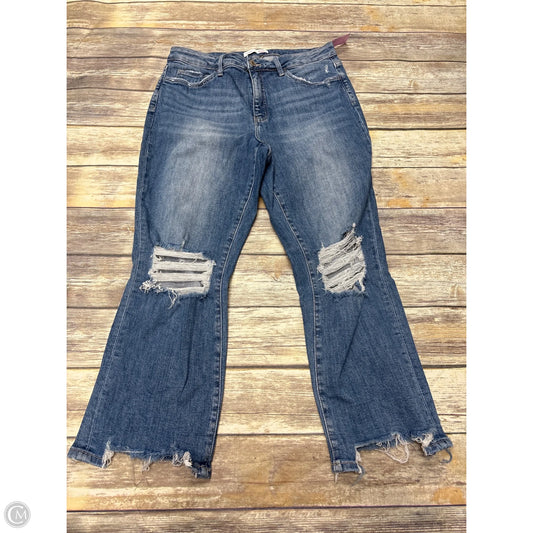 Jeans Flared By Vervet In Blue Denim, Size: 16