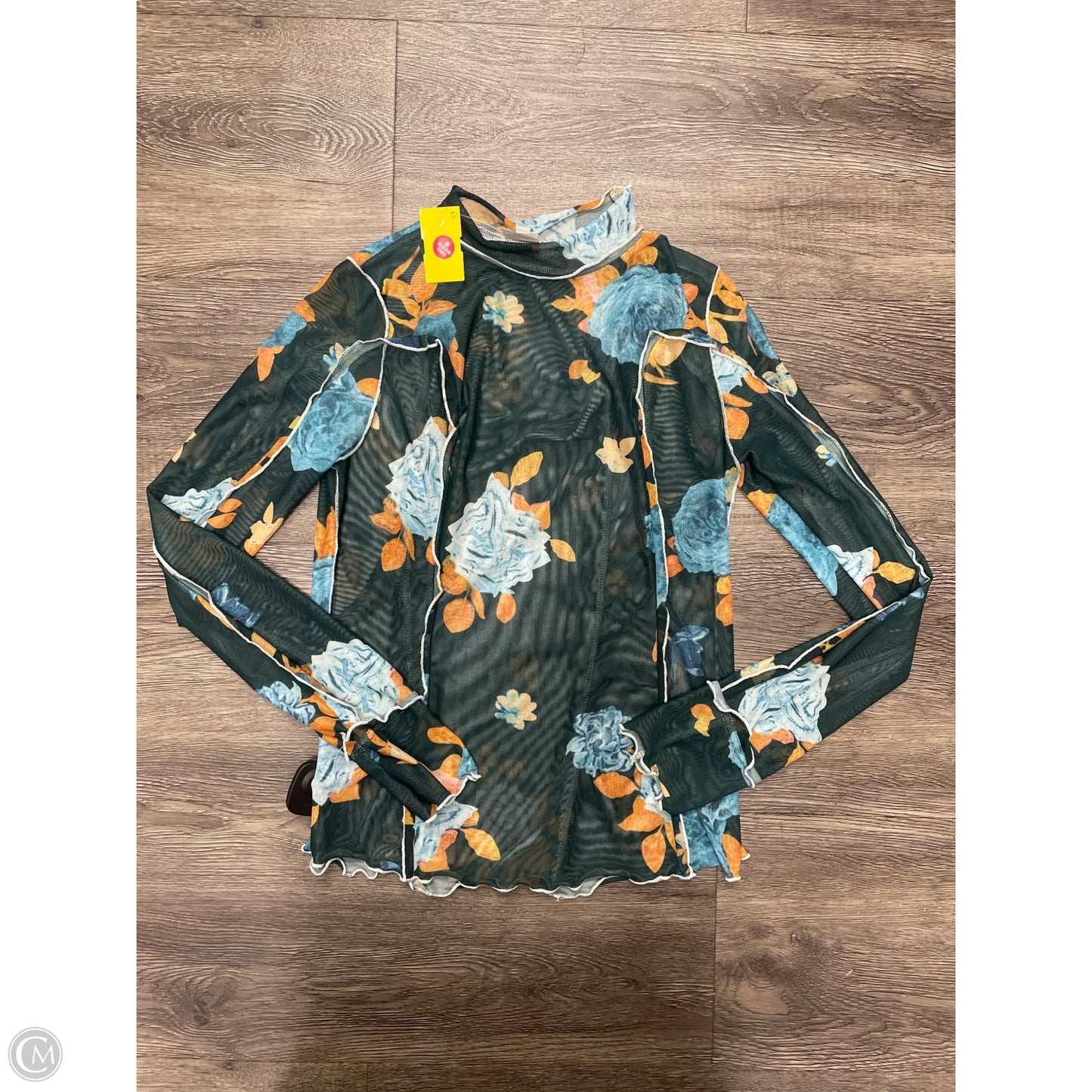 Top Long Sleeve By Cme In Green, Size: L