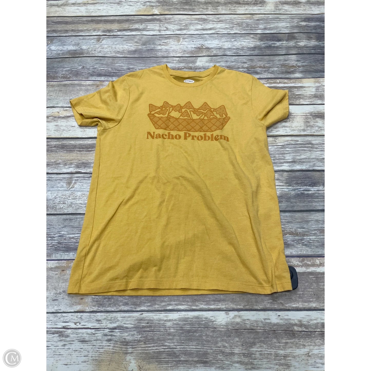 Top Short Sleeve By Old Navy In Yellow, Size: M