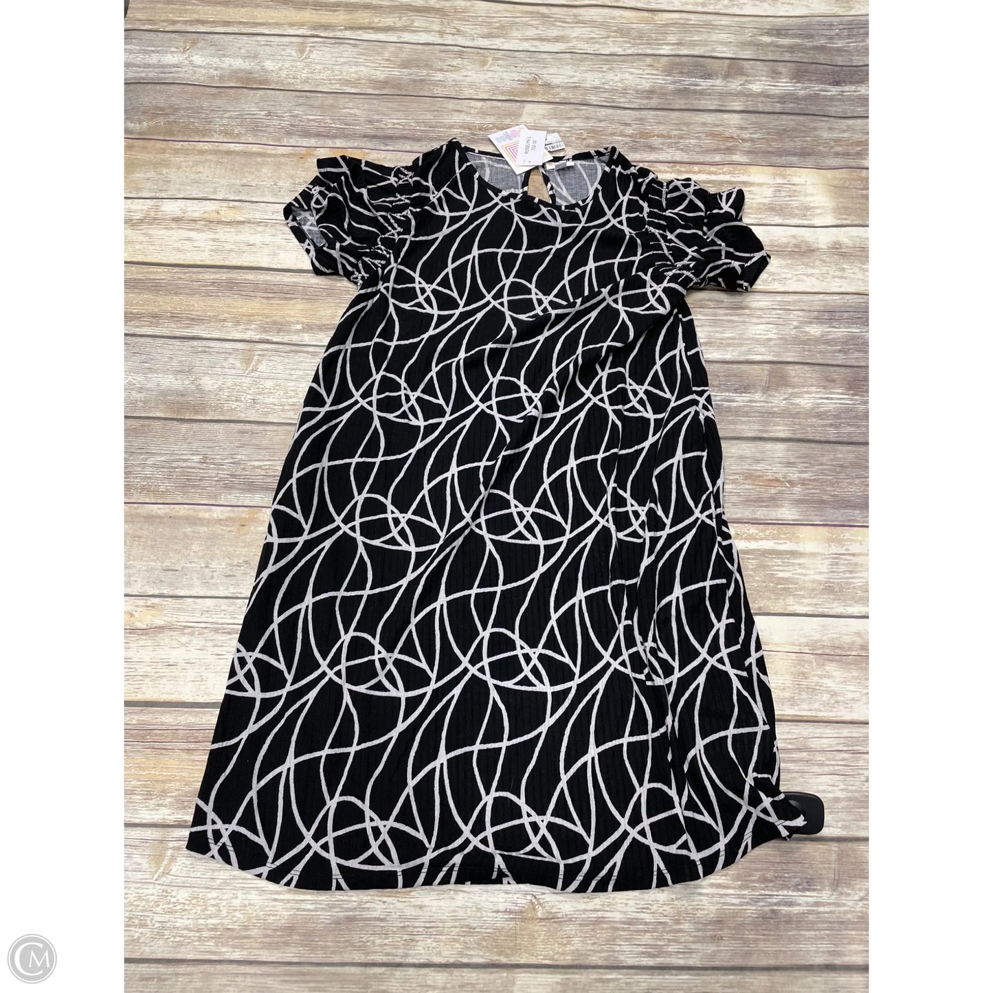 Dress Casual Midi By Lularoe In Black & White, Size: L