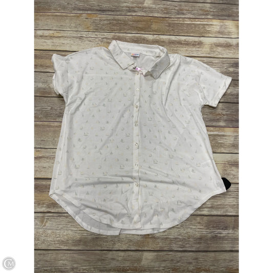 Top Short Sleeve By Lularoe In Multi-colored, Size: L