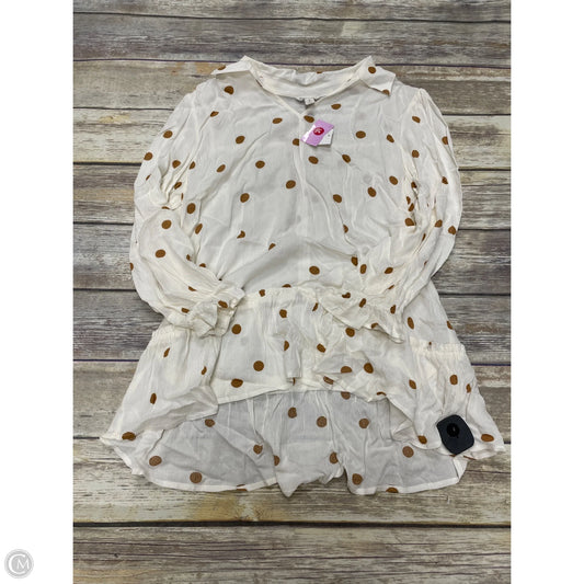 Top Long Sleeve By Cato In Polkadot Pattern, Size: S