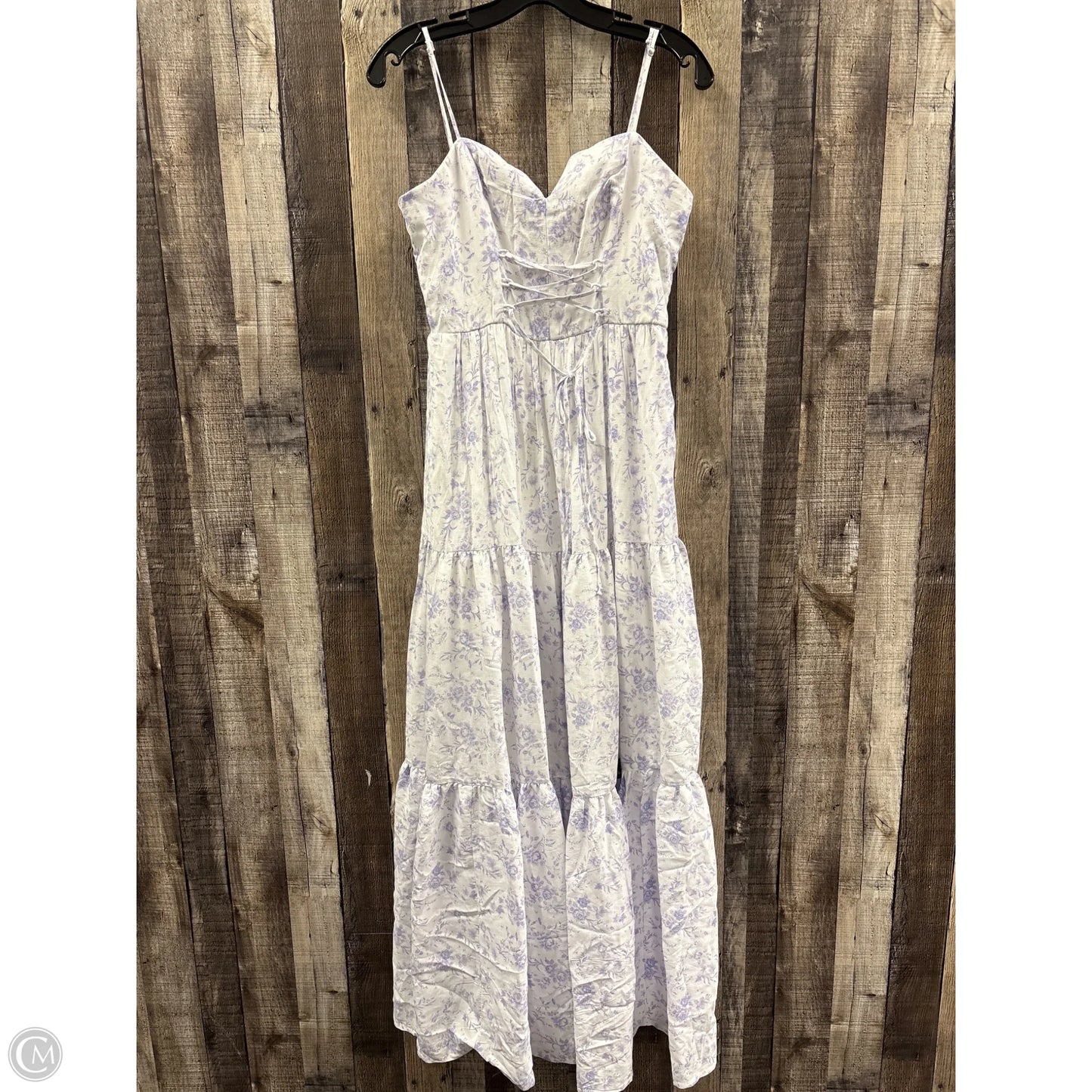 Dress Casual Maxi By Francesca's In Purple & White, Size: M