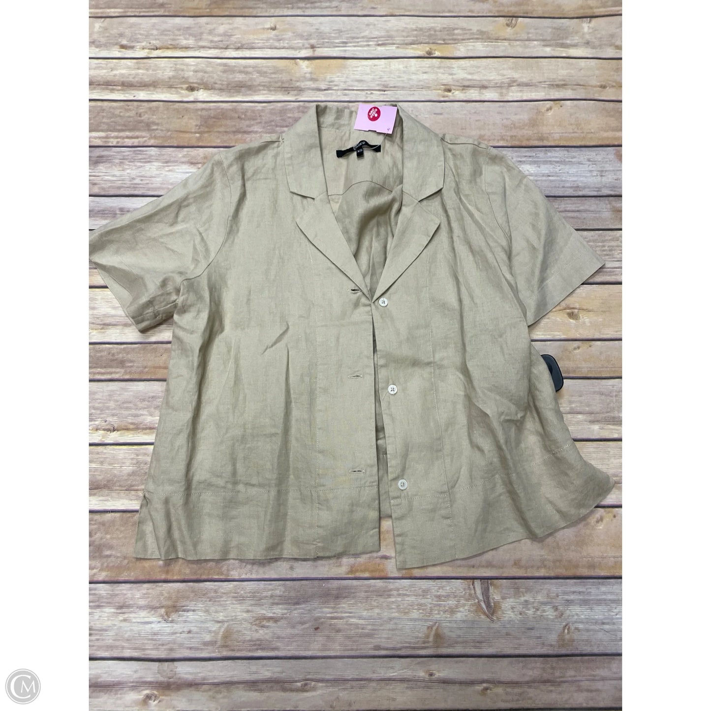 Top Short Sleeve By Quince In Tan, Size: Xs