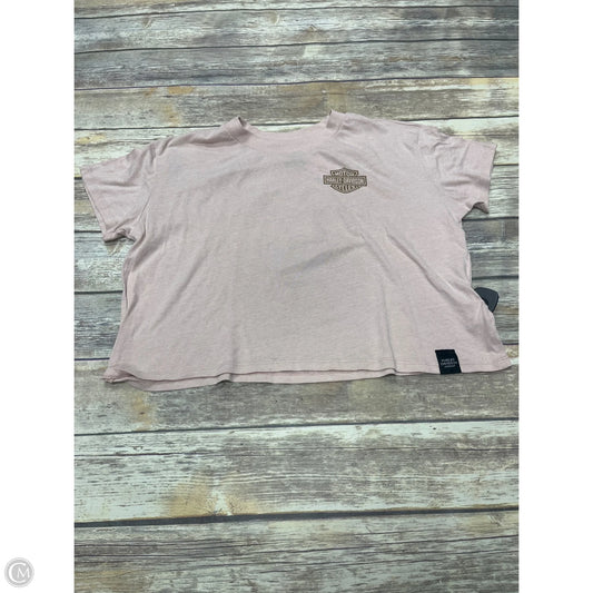 Top Short Sleeve By Harley Davidson In Pink, Size: Xl