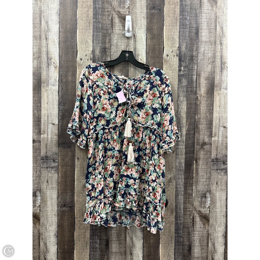 Top Short Sleeve By Easel In Multi-colored, Size: S