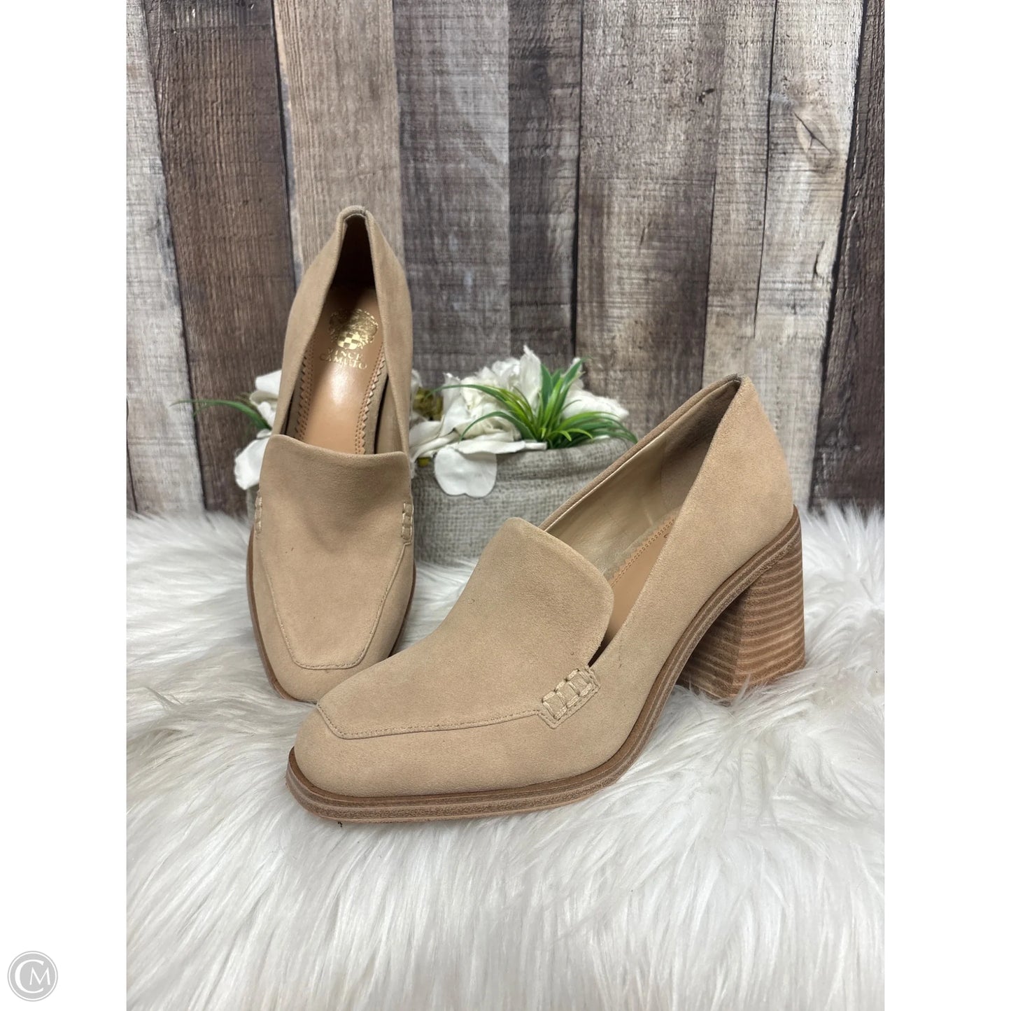 Shoes Heels Block By Vince Camuto In Tan, Size: 7
