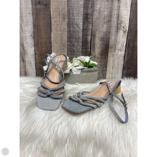 Sandals Flats By Steve Madden In Blue Denim, Size: 7.5