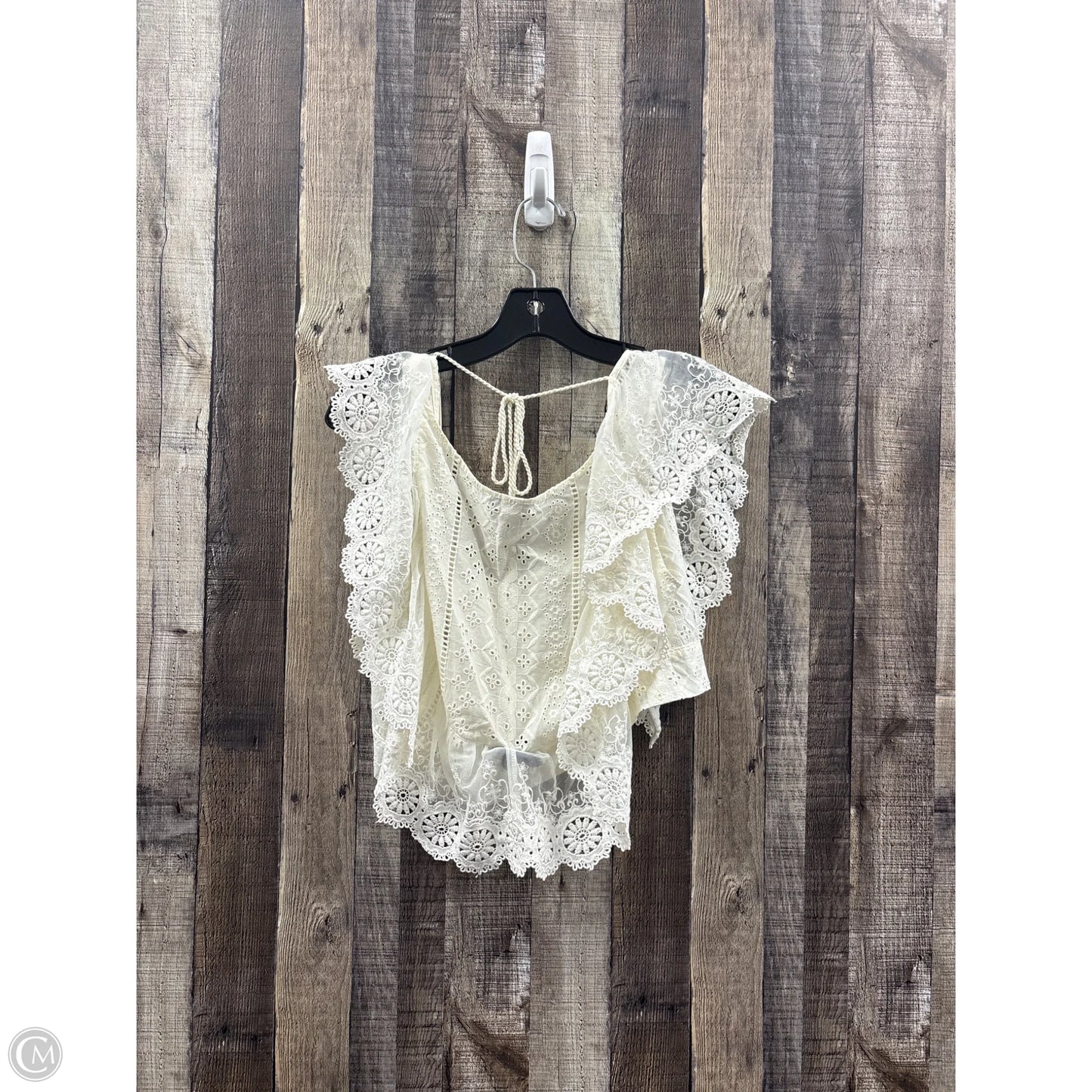 Top Short Sleeve By Altard State In Ivory, Size: L