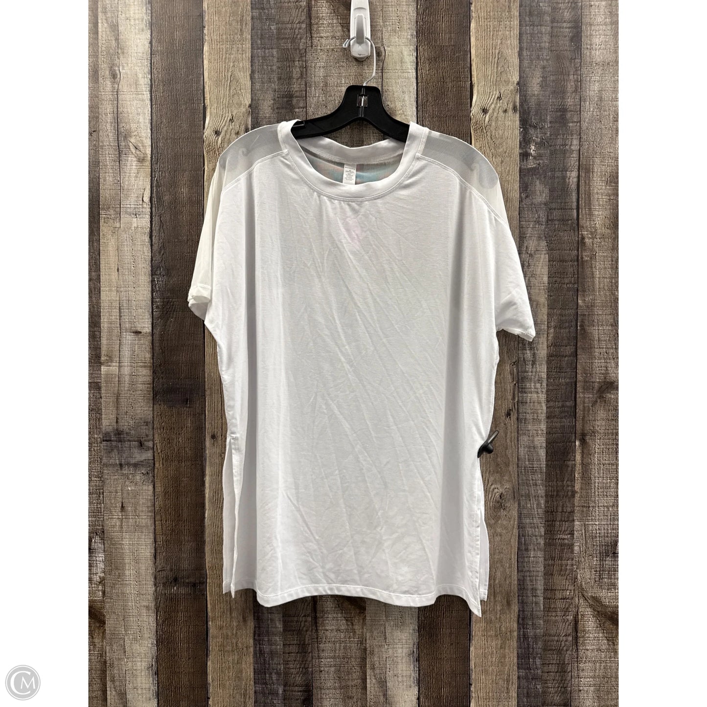 Athletic Top Short Sleeve By Athleta In White, Size: M