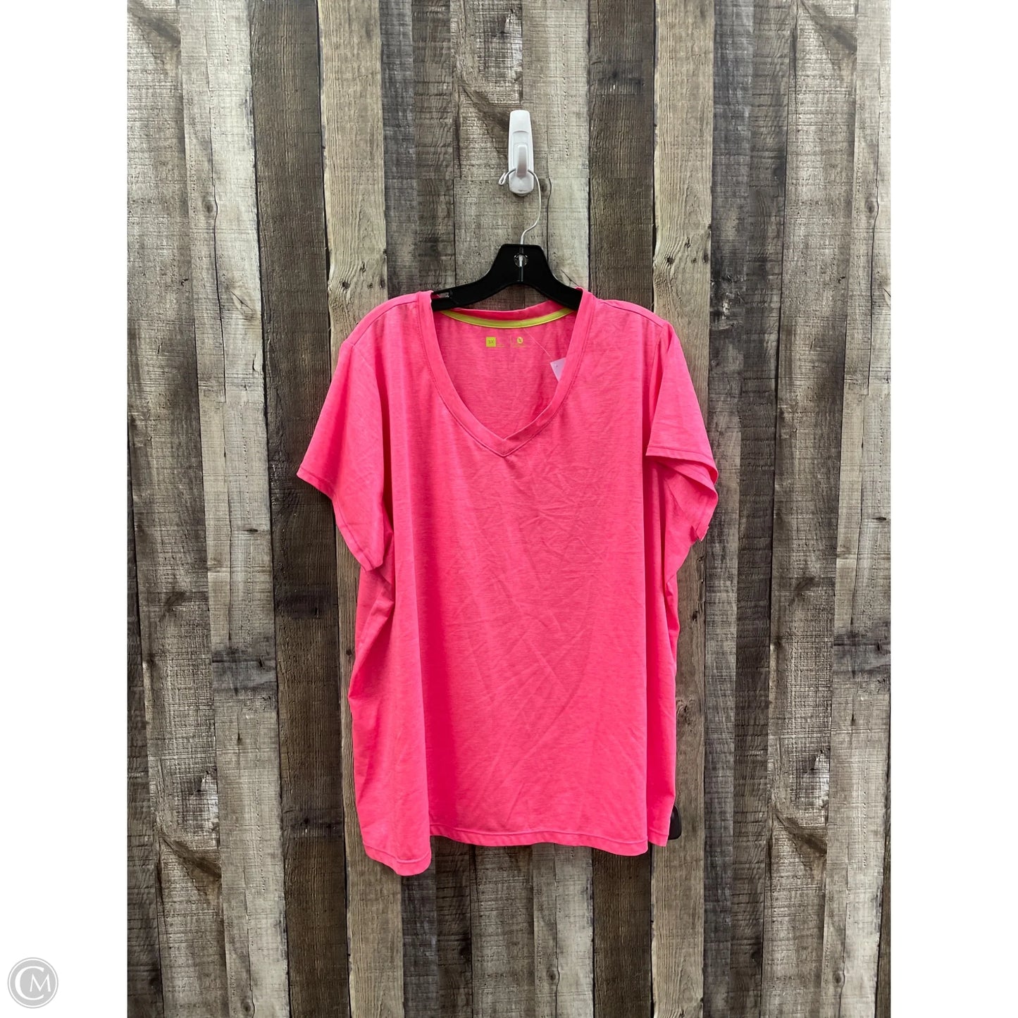 Athletic Top Short Sleeve By Xersion In Pink, Size: 3x