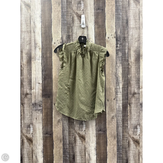 Top Sleeveless By Loft In Green, Size: Xsp