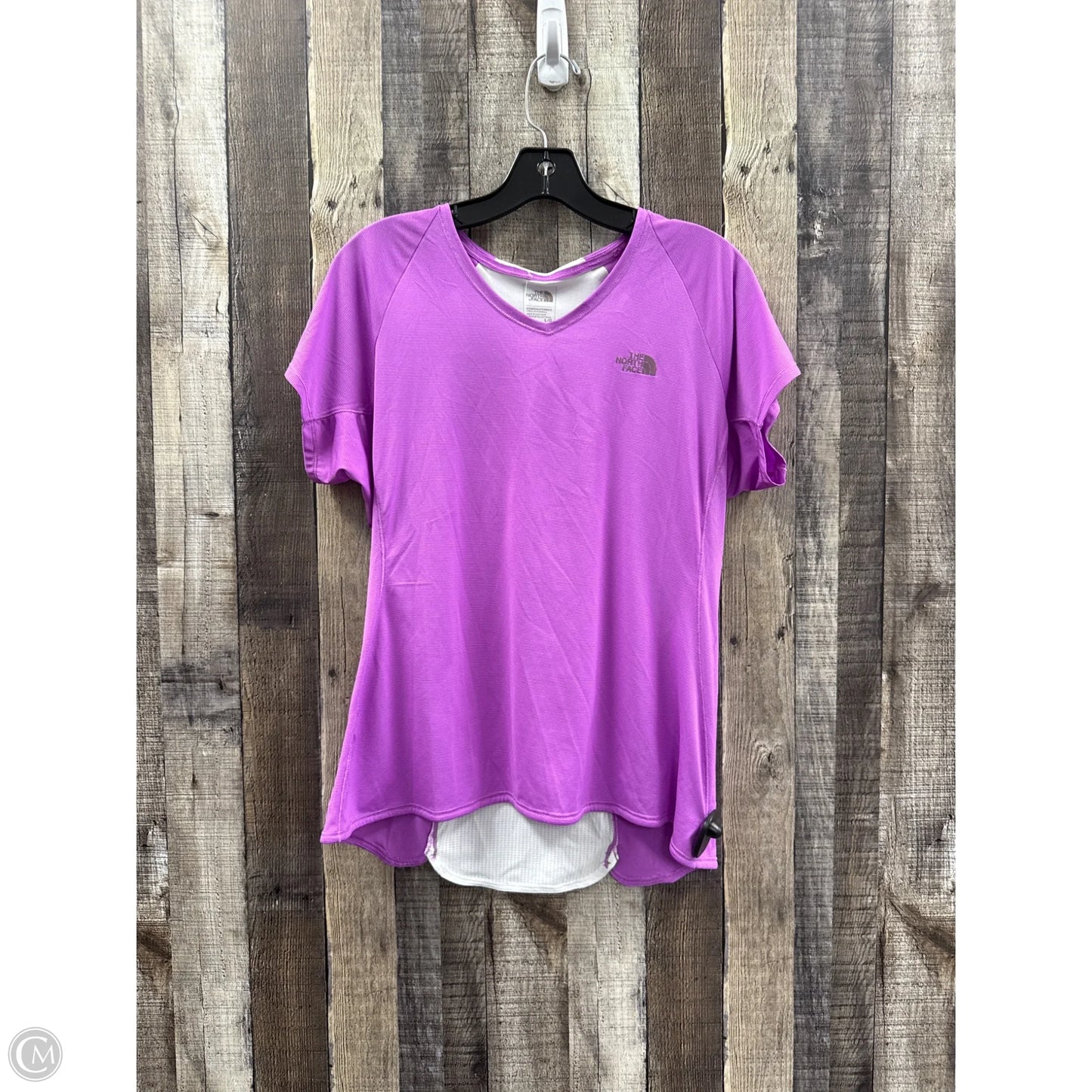 Athletic Top Short Sleeve By The North Face In Purple, Size: L