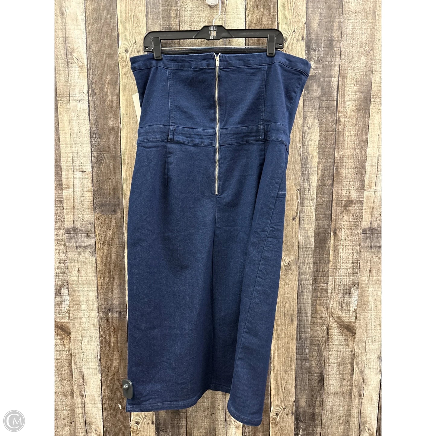 Dress Casual Midi By Forever 21 In Blue Denim, Size: 1x