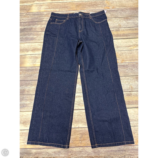 Jeans Wide Leg By Mng In Blue Denim, Size: 14