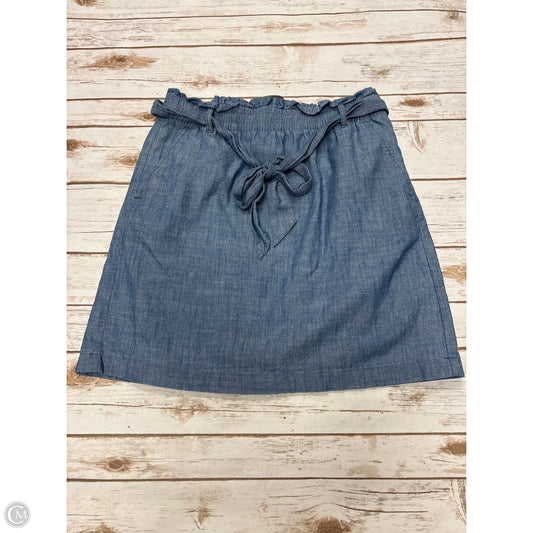 Skirt Midi By J. Crew In Blue Denim, Size: M