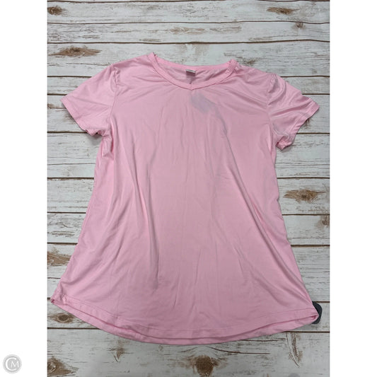 Top Short Sleeve By Cme In Pink, Size: L