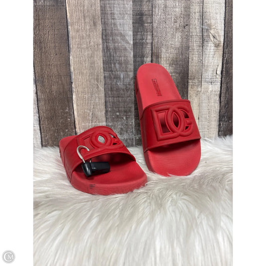 Sandals Luxury Designer By Dolce And Gabbana In Red, Size: 10