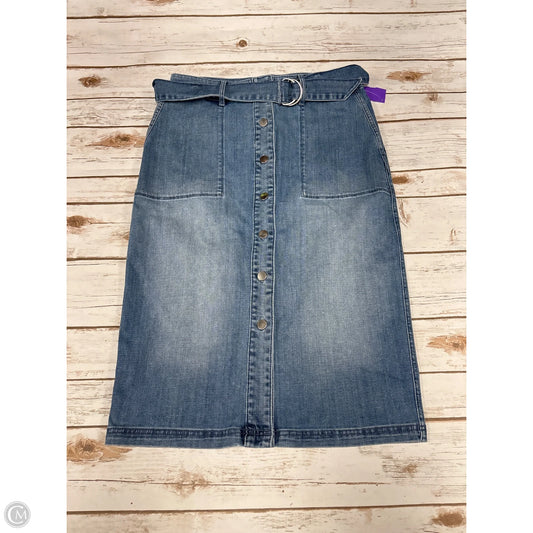 Skirt Maxi By Chicos In Blue Denim, Size: S