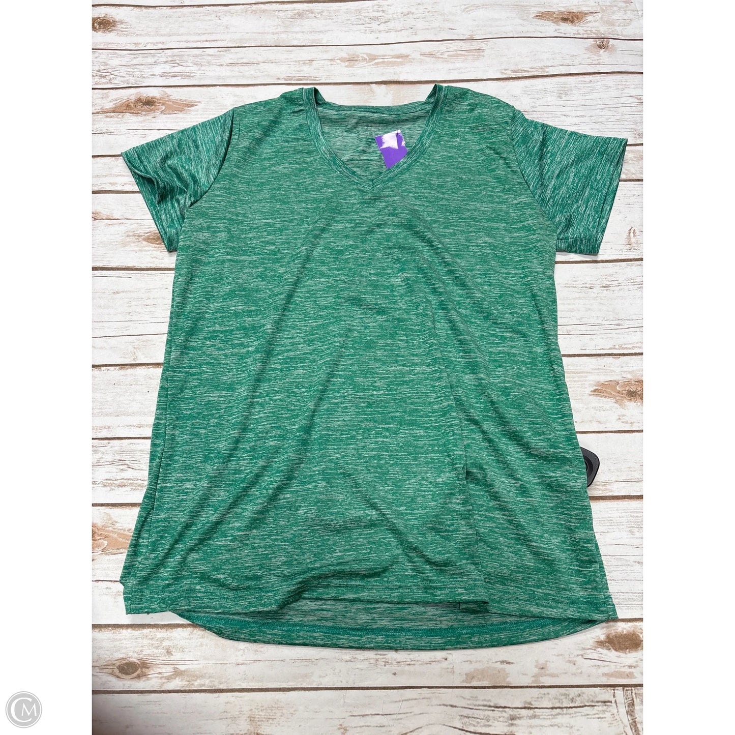 Athletic Top Short Sleeve By Cme In Green, Size: L