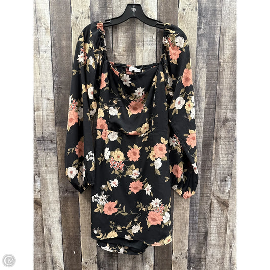 Dress Casual Midi By All In Favor In Floral Print, Size: Xl
