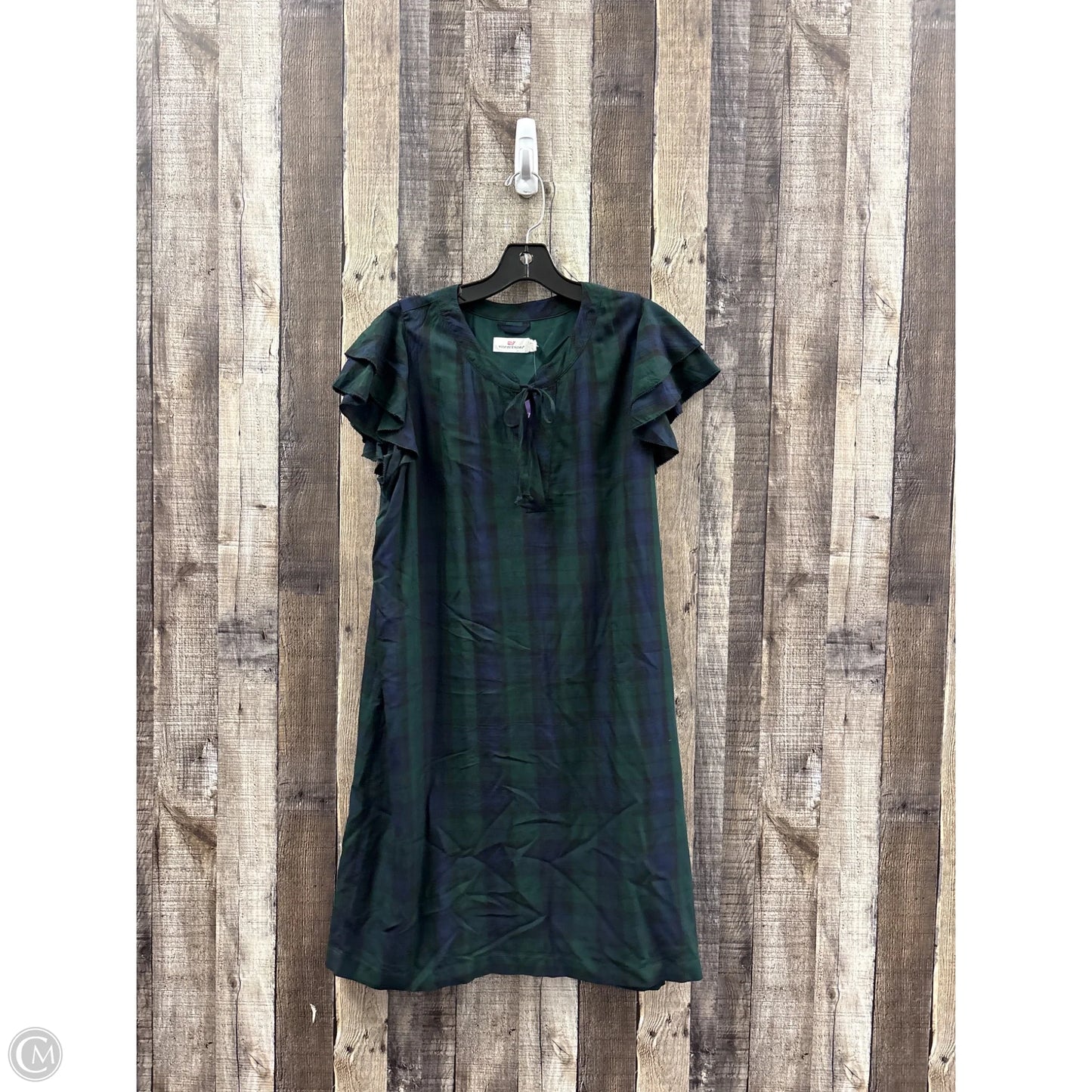 Dress Casual Midi By Vineyard Vines In Blue & Green, Size: L