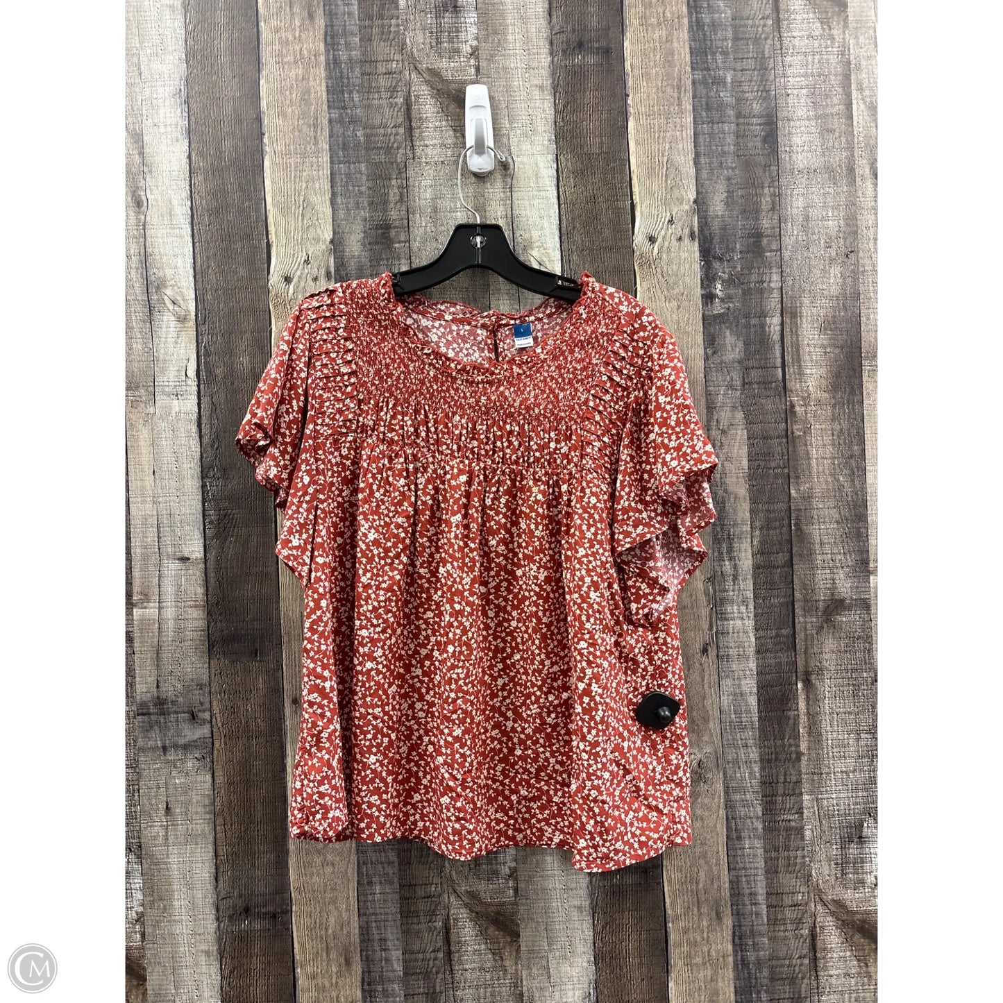 Top Short Sleeve By Old Navy In Bronze, Size: L