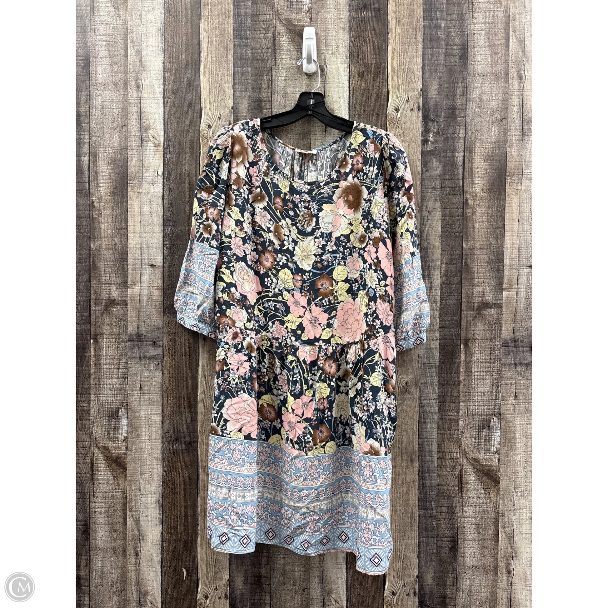 denim chambray dress Blue Light Washed Yoke Detail Tunic Chambray Dress main image 1